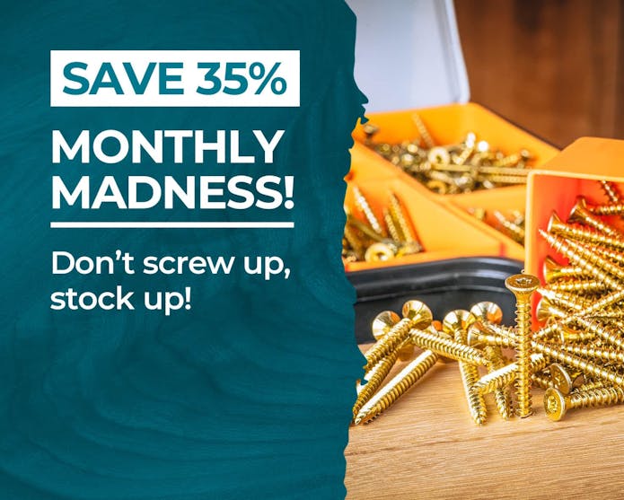 Monthly Madness! Save 35% on WoodSpur screws