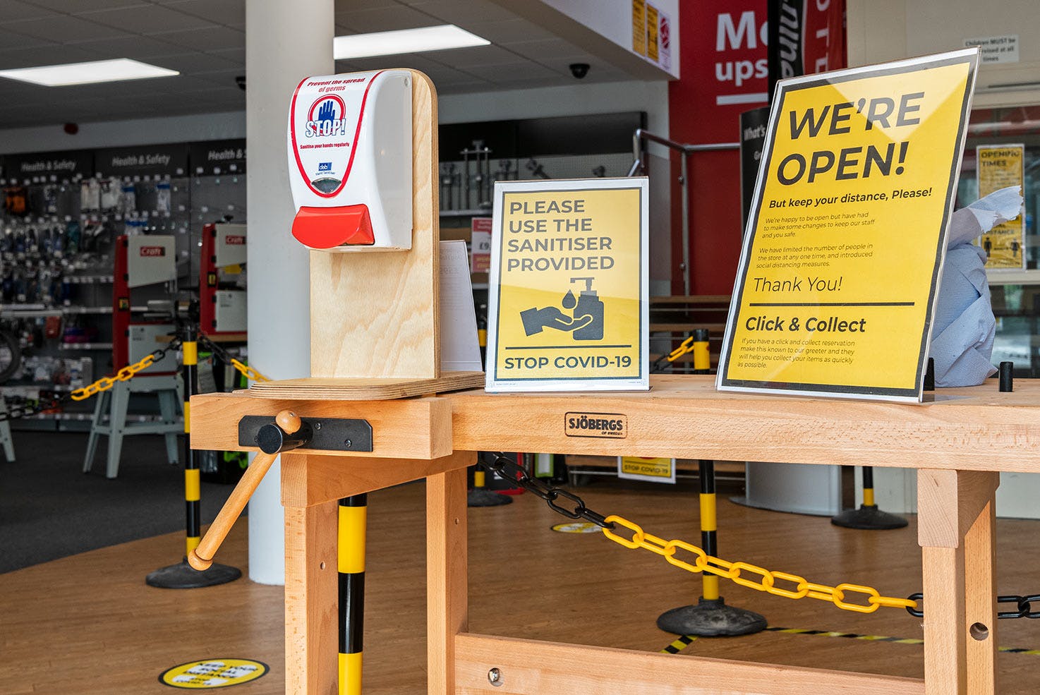 View from inside the store