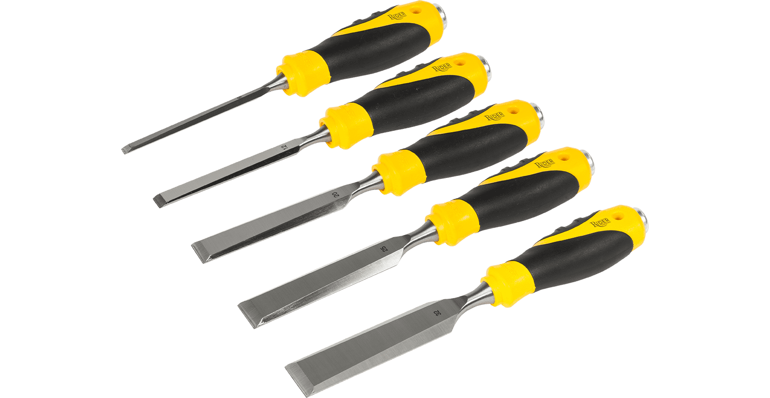 Axminster Rider Chisels Bevel Edge Soft Grip Set