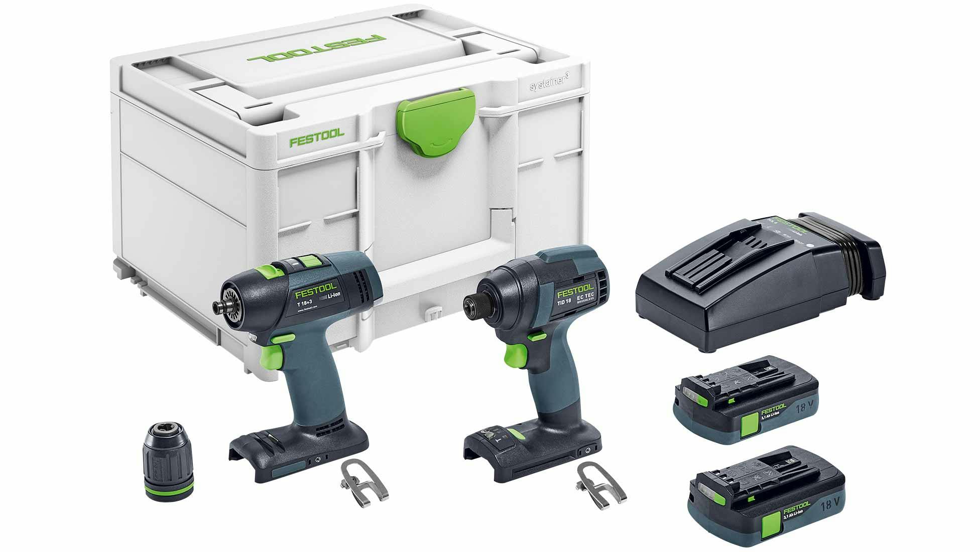 Festool TID18C 3,1-Set T18 Drill Driver & Impact Driver Kit 18V Festool TID18C 3,1-Set T18 Drill Driver & Impact Driver Kit 18V