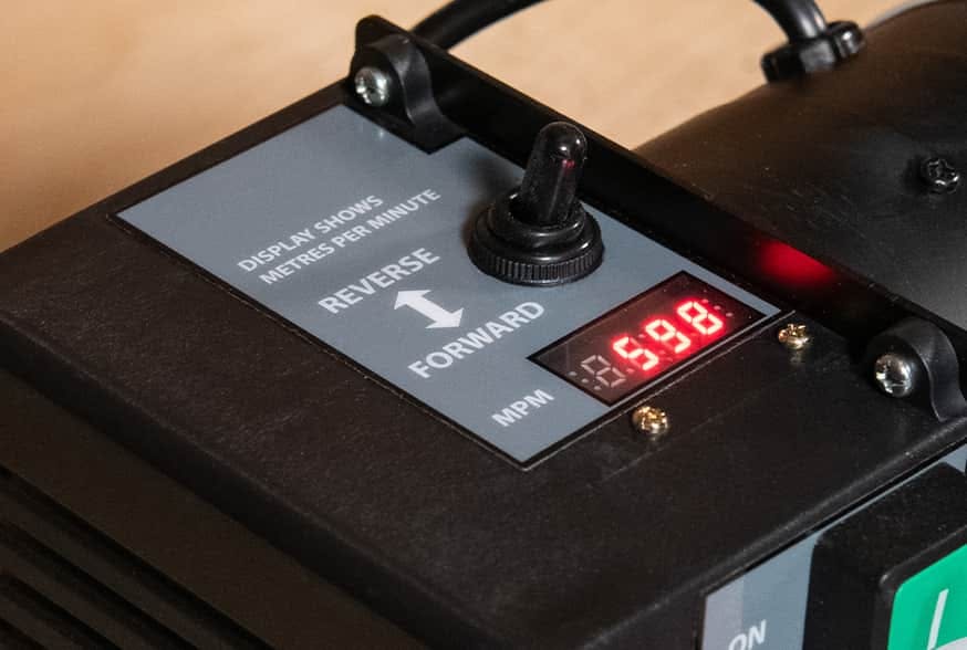 Digital Readout in Metres Per Minute