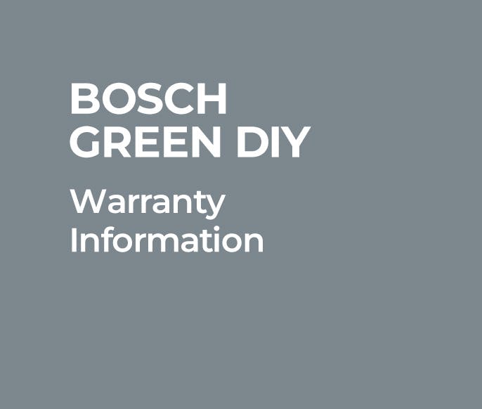 Bosch Green DIY 3 year guarantee