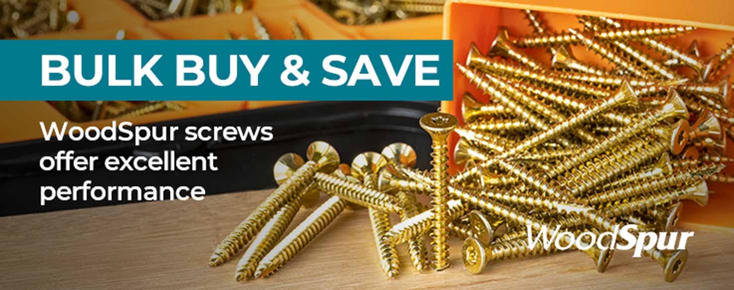 WoodSpur screws - bulk buy and save