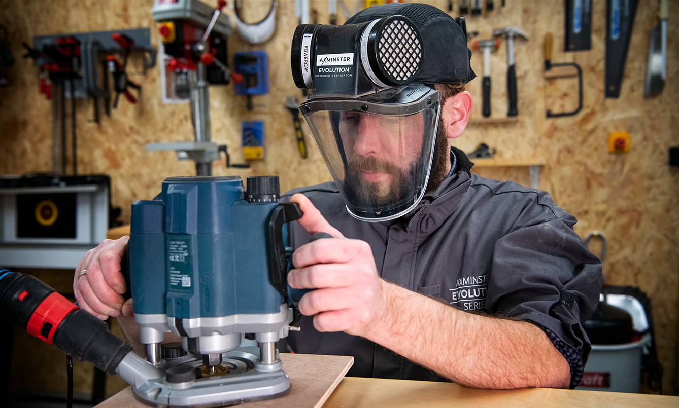 Axminster APF 10 Evolution® Powered Respirator with Impact Visor