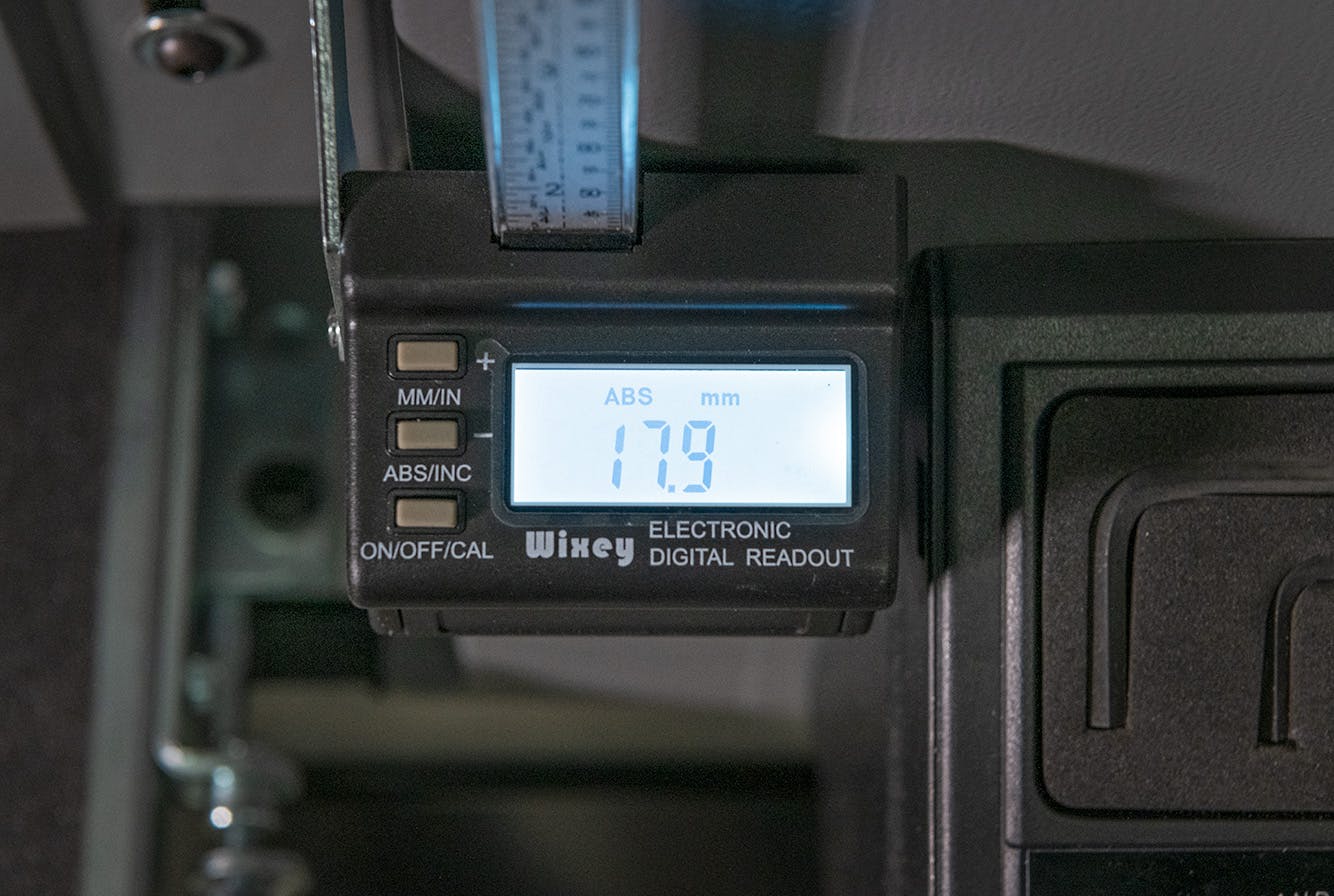 Built-in digital read out